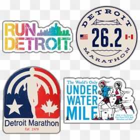 Detroit Sticker 4 Pack"  Class="lazyload"	  Data Src="//cdn - Detroit Free Press Marathon, HD Png Download - detroit png